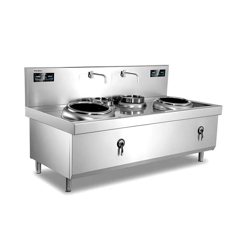 400mm Double Burner Induction Wok