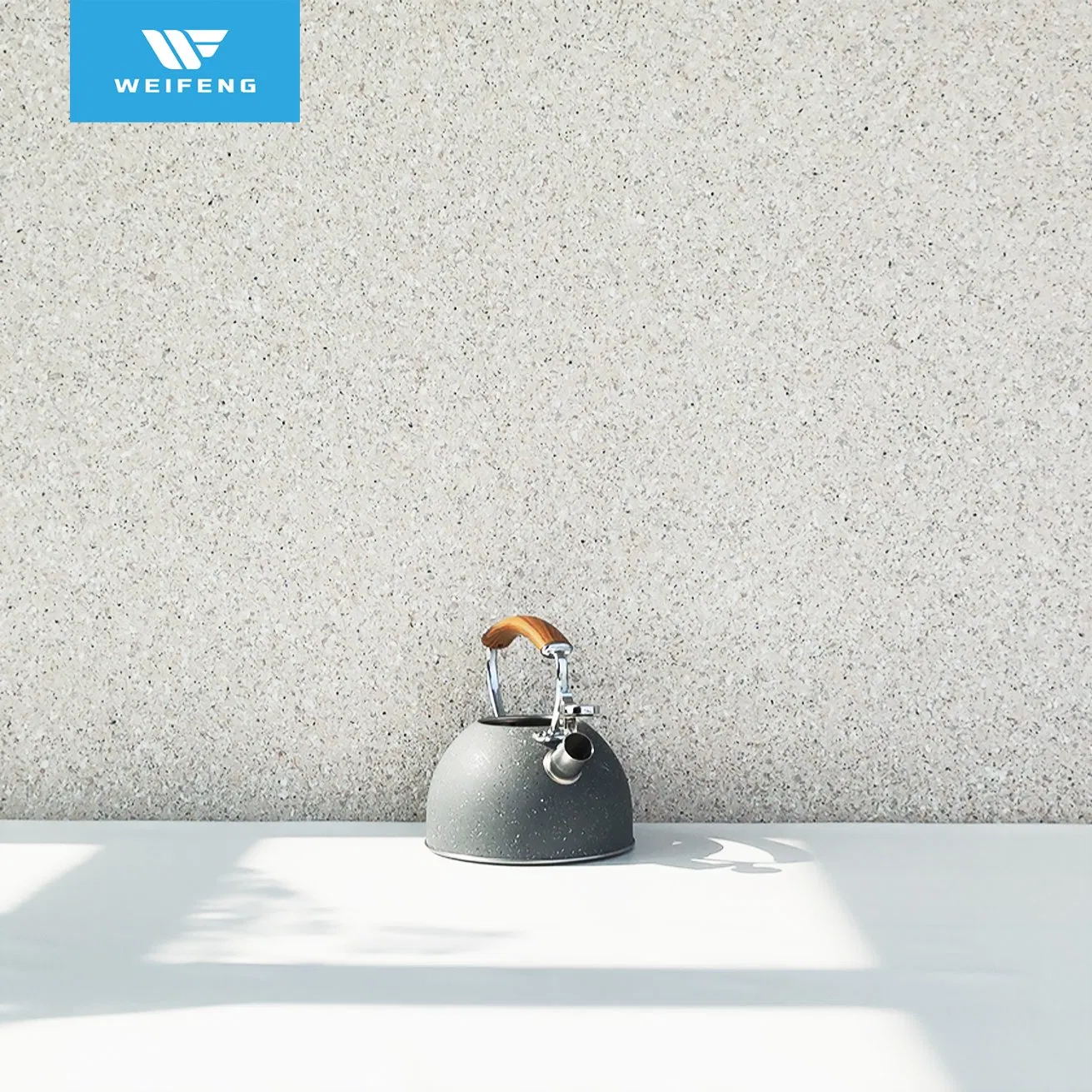 3.0L Grey Color Whtie Dots Stainless Steel Whistling Kettle with Wood Handle, Cookware