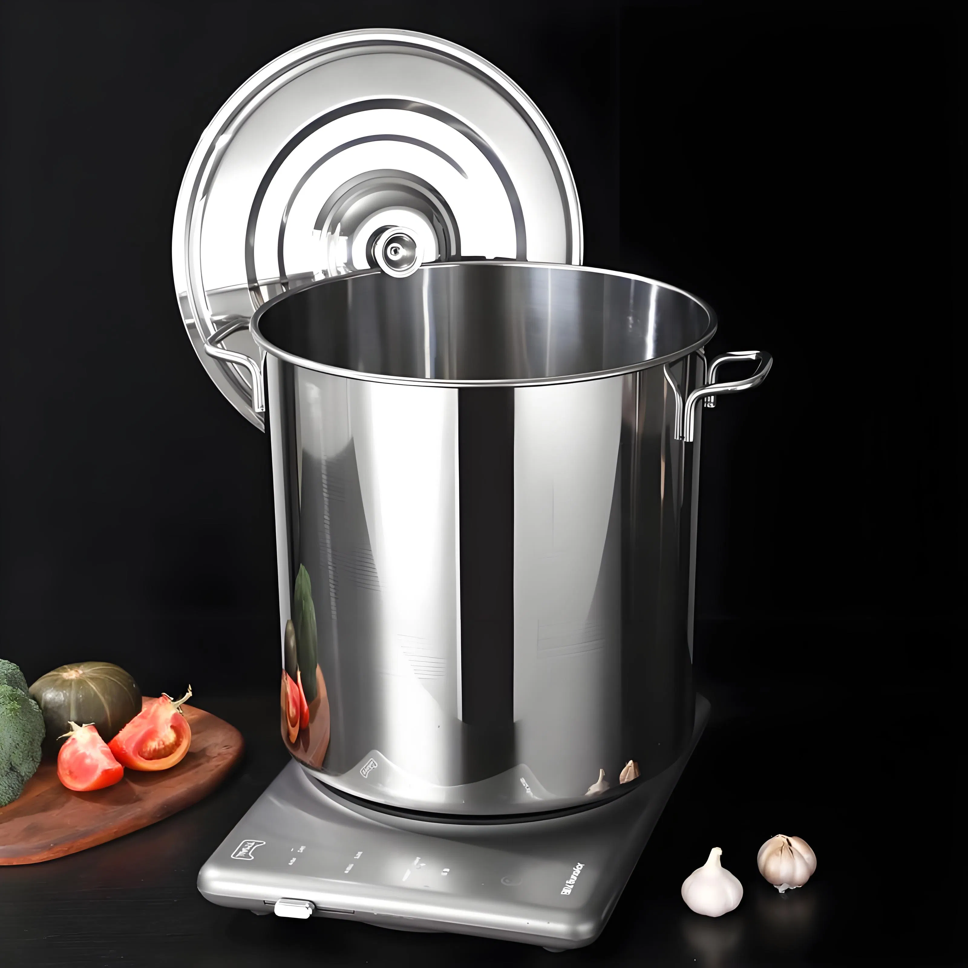 Extra-Large Stainless Steel Stock Pot with Ergonomic Handles