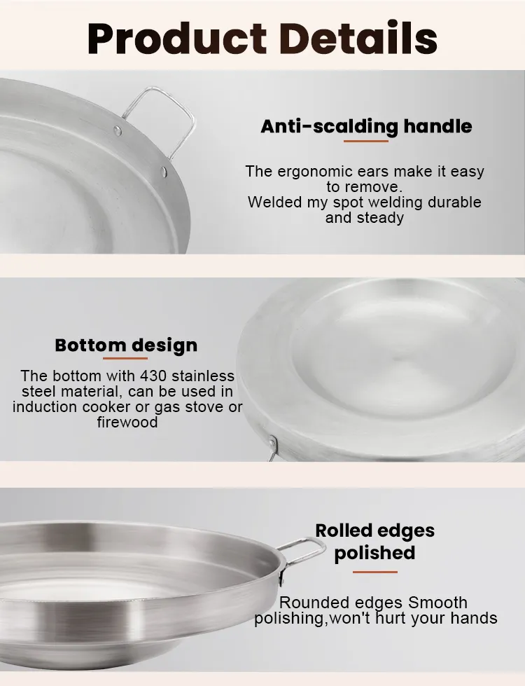 Stainless Steel Frying Pan Detail