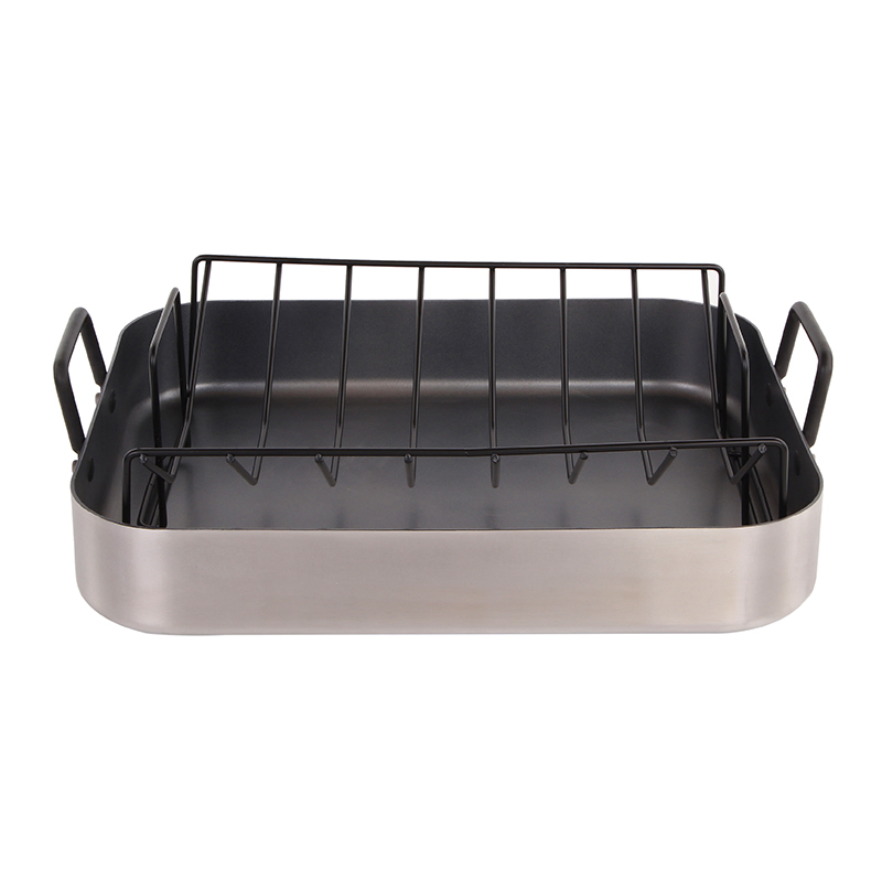 Home Use Nonstick Large Turkey Roaster Pan Turkey Roasting Pan with Nonstick Stainless Steel Rack