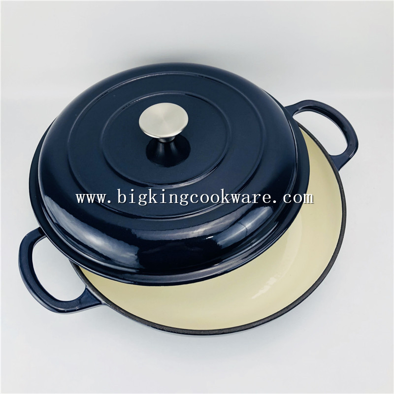 Commercial Flat Bottomed Wok Cast Iron Cookware
