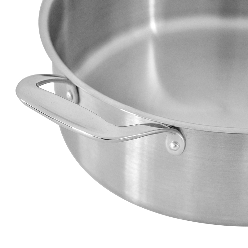 Elegance Tall Ergonomic Design Compound Bottom Stainless Steel Soup Pot with handles