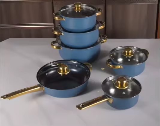 Factory 10 PCS Saucepan Induction Cookware Stainless Steel Heavy Duty Cooking Pots Sets