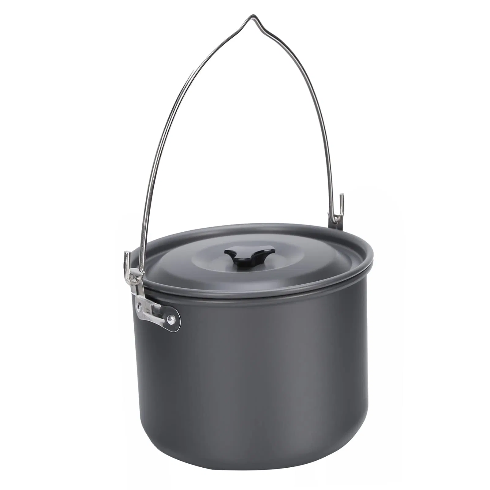 Large Lightweight Camping Pot Hanger Retractable Handles Mesh Draws Camping Cookware Set