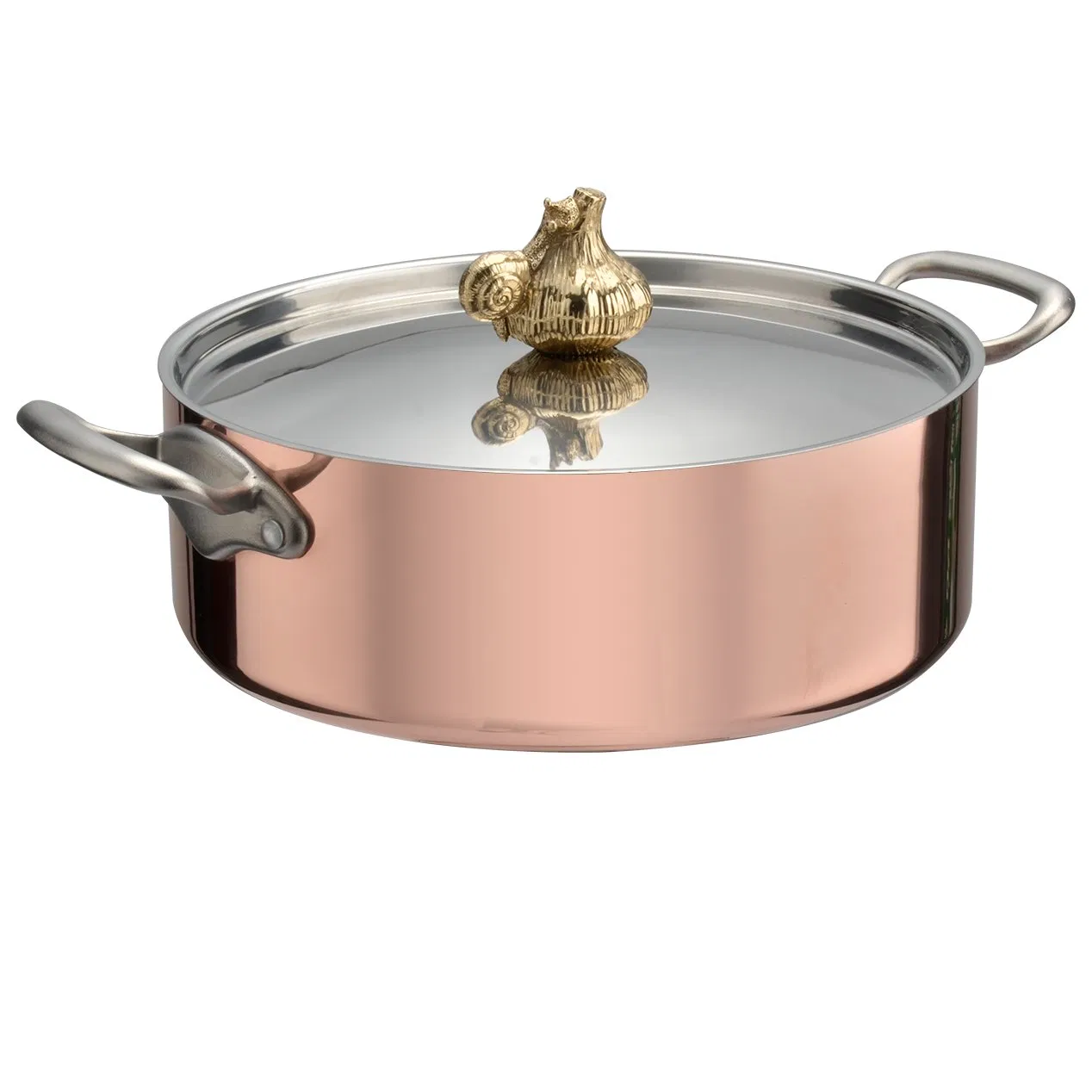 Factory Stainless Steel 3-Ply Copper Casserole Pot Saucepan Oval Cookware
