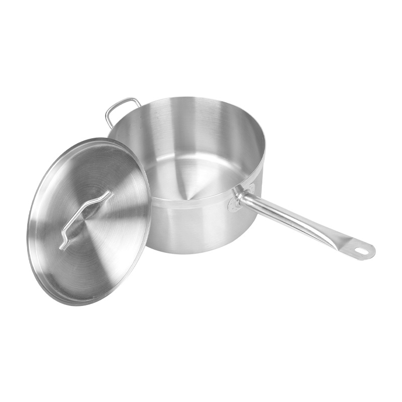 Professional Grade Ergonomic Design Compound Bottom Stainless Steel Saucepan