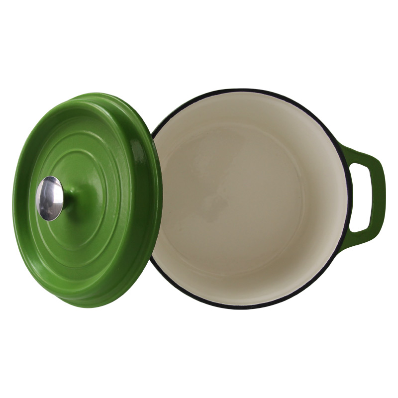 Green Color Cast Iron Dutch Oven