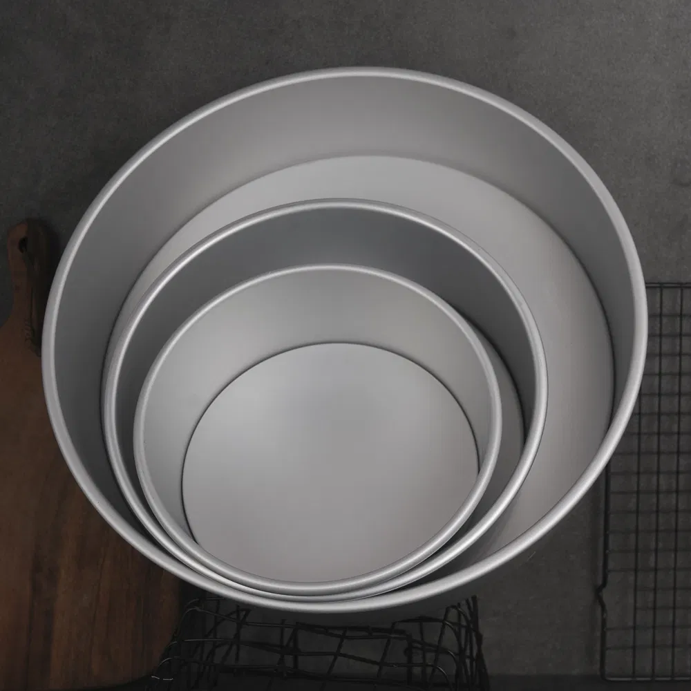 2 6 8 10inch Anodized Aluminum Removable Bottom Round Mini Bundt Cake Pan Bakery Pan Leakproof Cheesecake Pan Baking