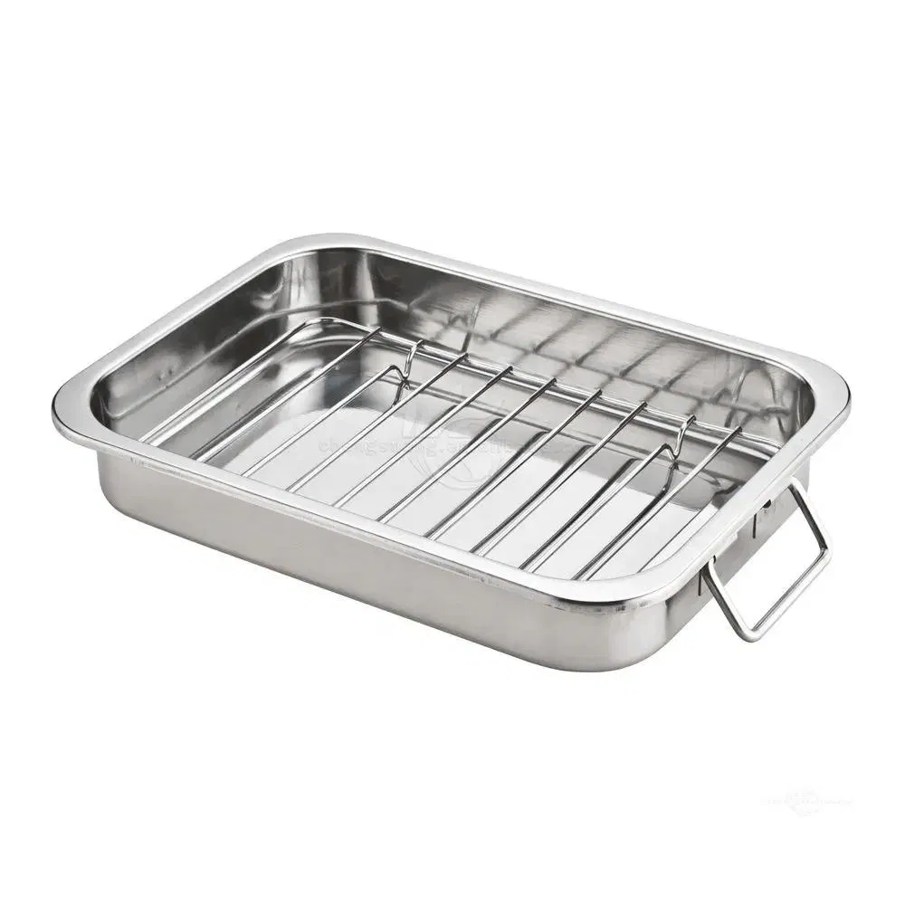 Oven and Grill Roasting Rack Set Baking Pan and Cooling Rack Cookie Tray Stainless Steel Bake Pan