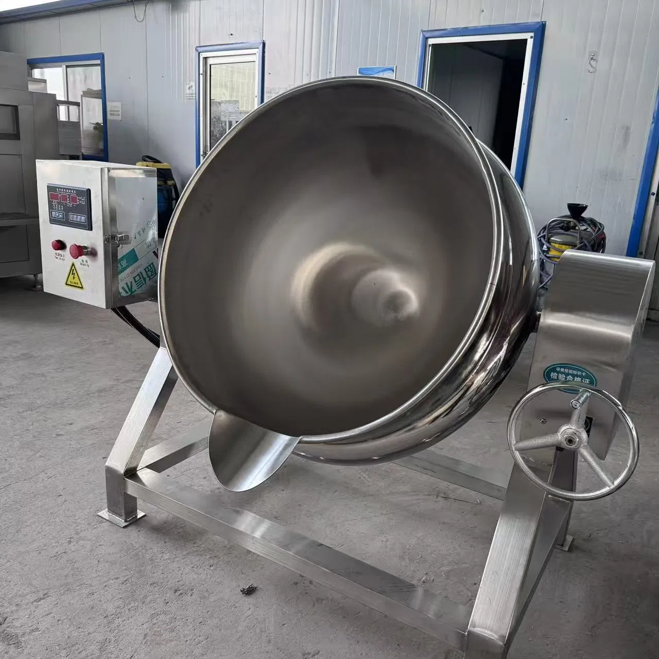 100L Sugar Boiling Jacketed Pan with Milk Mixing Function