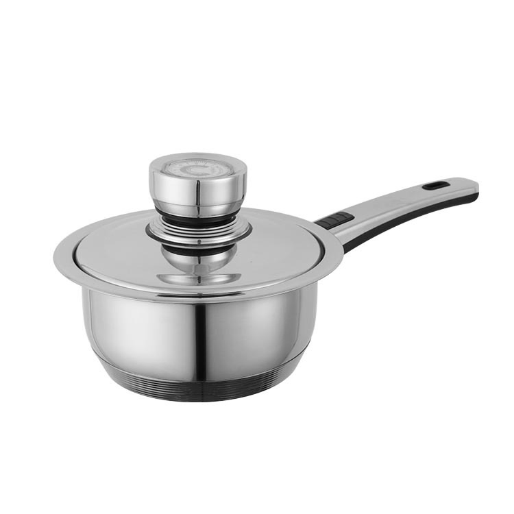 European Multi-Combination Wide-Rim Stainless Steel Kitchen Cookware Set with Thermometer Cover Cover 16-Piece Steamer