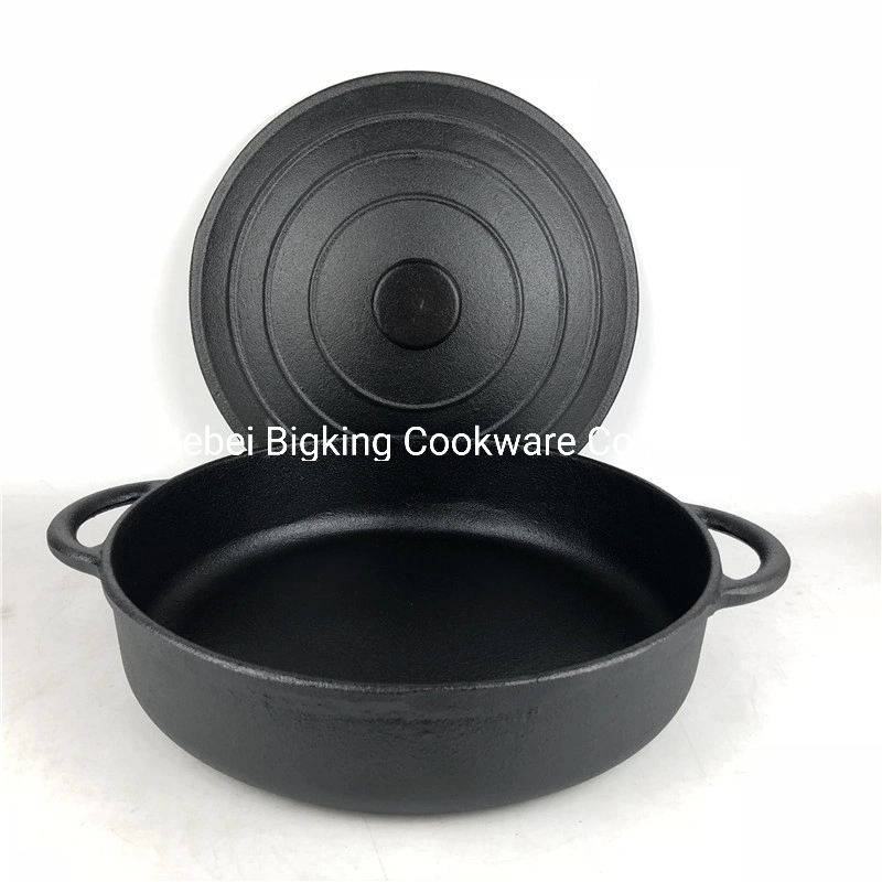 12-Inch Cast Iron Cookware, Cast Iron Round Casserole, Cast Iron Dutch Oven