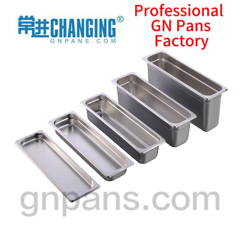 Factory Wholesale Commercial Kitchen Ware Stainless Steel Gastronom Pan 2/4 100mm Gn Pan