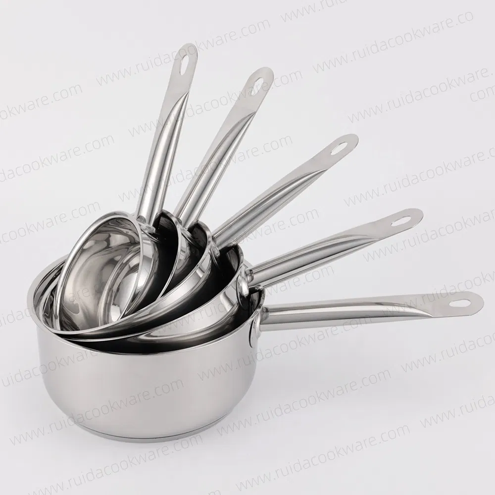 5PCS Hot Sale Stainless Steel Cookware Set Induction Bottom Kitchenware Saucepan Set