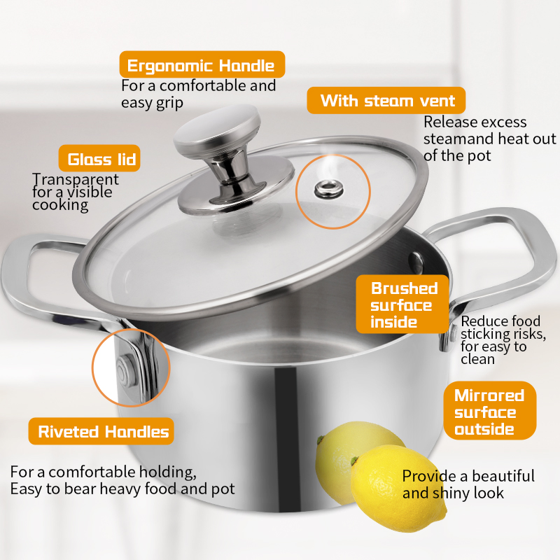 Daosheng Fast Supply Speed Dishwasher Safe Cooking Simmering Soup Stew 18/10 Stainless Steel Stockpot