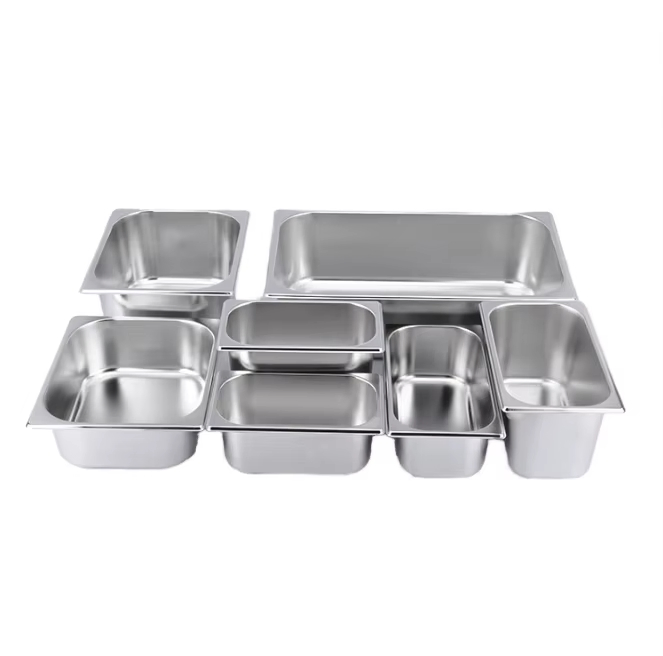 Full Sizes Gastronorm Food Container Drain Pan Stainless Steel Steam Table Pan 1/1 Buffet Gastronorm Gn Food Pan