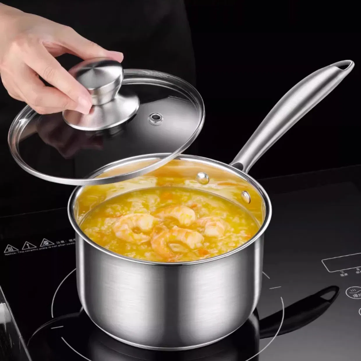 High Quality Stainless Steel Induction Cookware Set Novelty Kitchenware Cooking Pot Panela Ollas Saucepan Casseroles Pans for 304 Stainless Steel Cookware Set