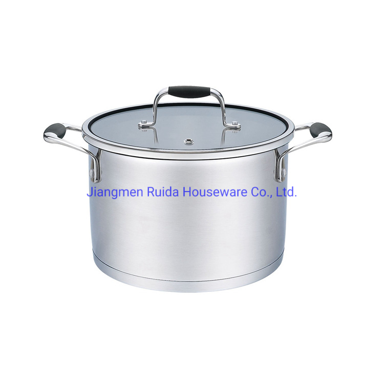 Induction Capsule Bottom 13 PCS Stainless Steel Cookware Sets with Stainless Steel Pasta Steamer Pots and Pans
