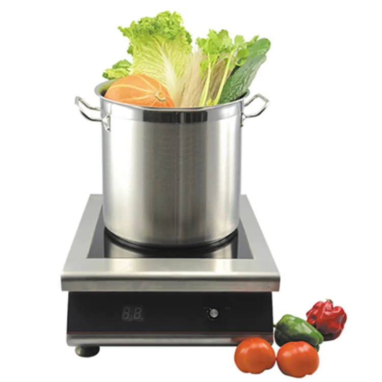 Stainless Steel Cookware Cooking Food Stockpot Steamer Induction Stock Pot with Sand Sandwich Bottom