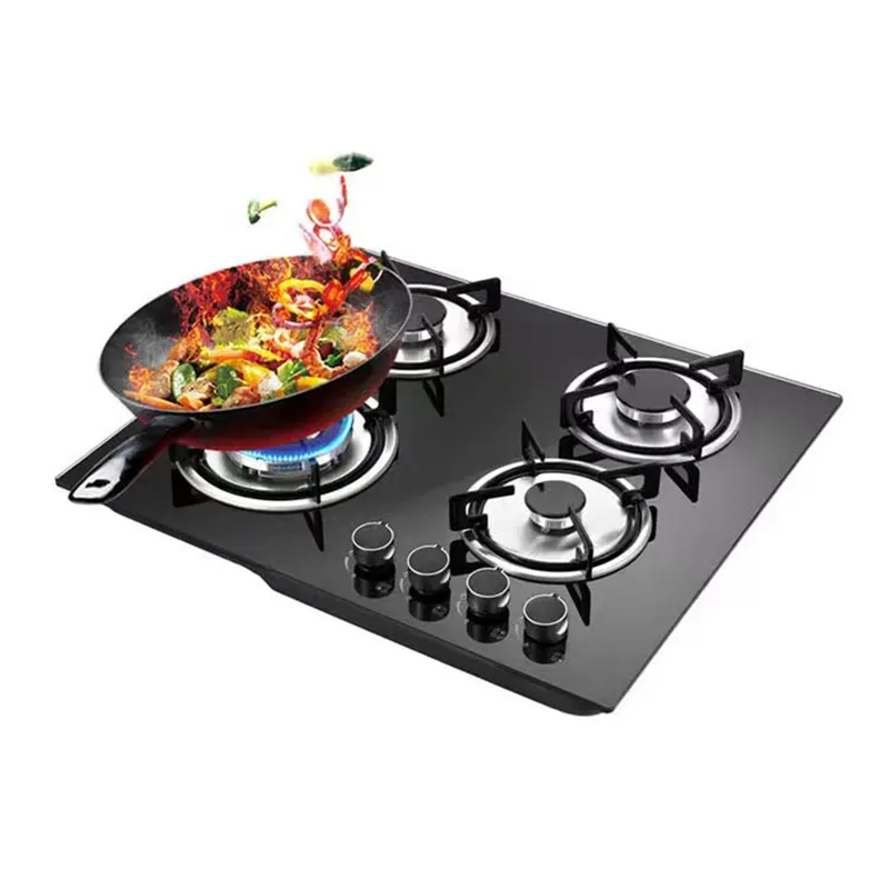 Professional Manufacturer's 4-Burner Gas Hob Stainless Steel Ceramic Surface Electric-Powered Class Kitchen Garage Use Portable