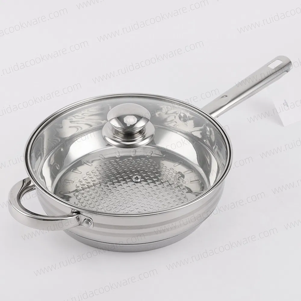 Stainless Steel Non-Stick Commercial Induction German Cookware Set Glass Lid