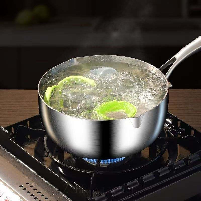 Thickened Food Grade Stainless Steel Milk Pan Non-Stick Uncoated Zihe Kitchen