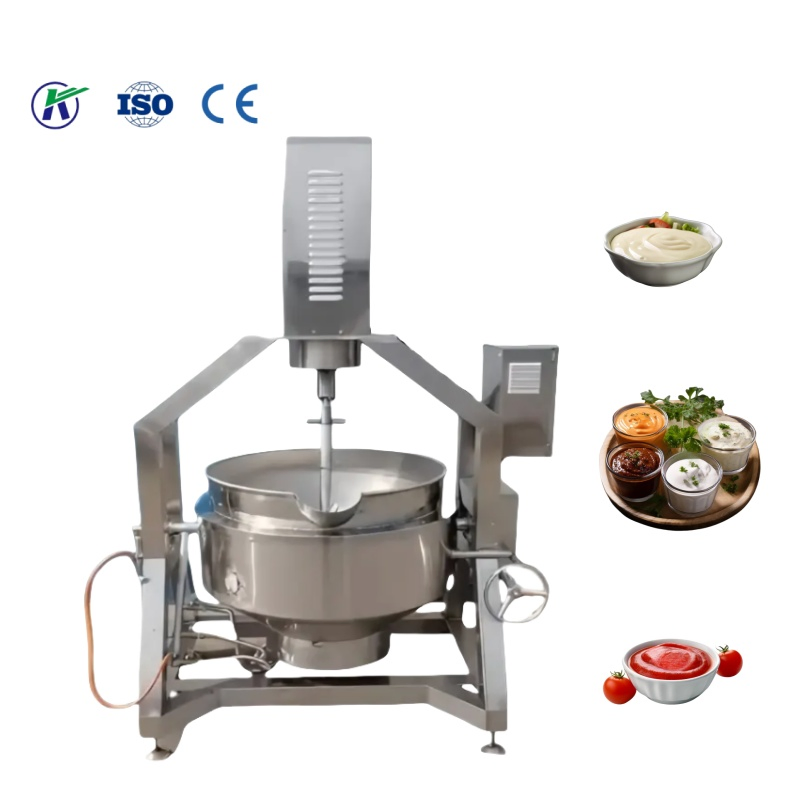 304 Stainless Steel Semi-Automatic Electric Tilting Planetary Wok/Cooking Stir-Fry Pan/Sauce Maker/Semi-Automatic Discharge Wok