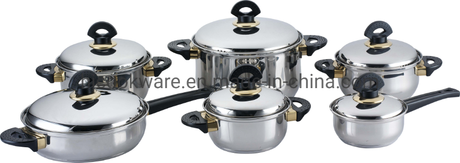 Classic Professional 10PCS Stainless Steel Kitchenware Cookware with Bakelite Handle