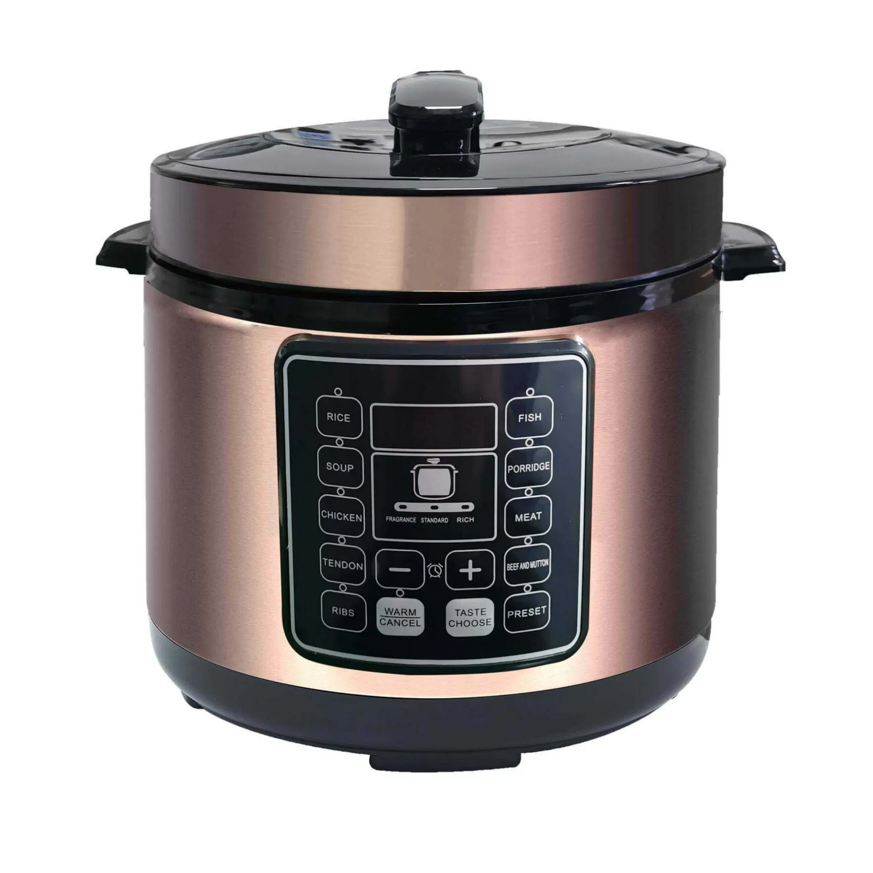 Home Electric Pressure Cooker with Digital Interface Safety Lock and Fast Cooking Feature