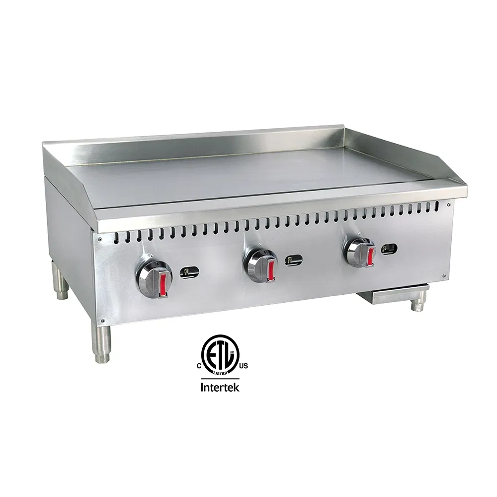 ETL Certificate Approved Stainless Steel 36" Counter Top Gas Griddle Commercial Equipment for Restaurant &amp; Kitchen