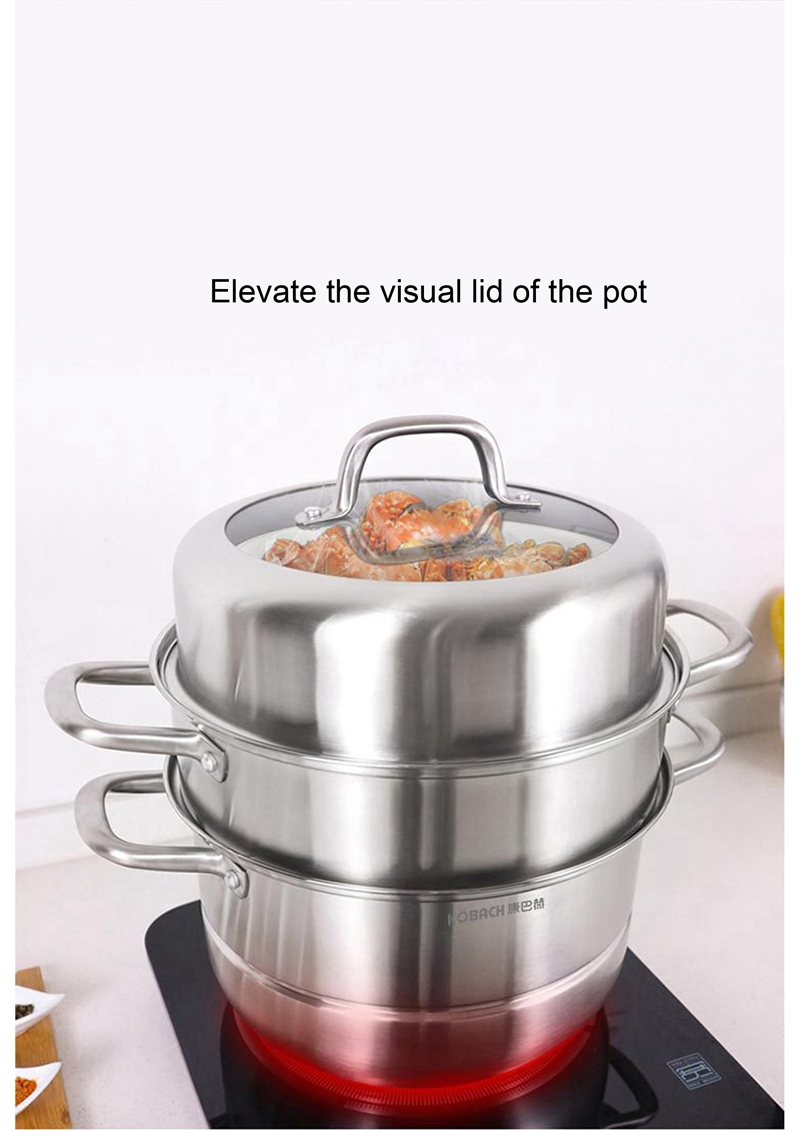Cookware Set Food Grade 304 Stainless Steel Steamer