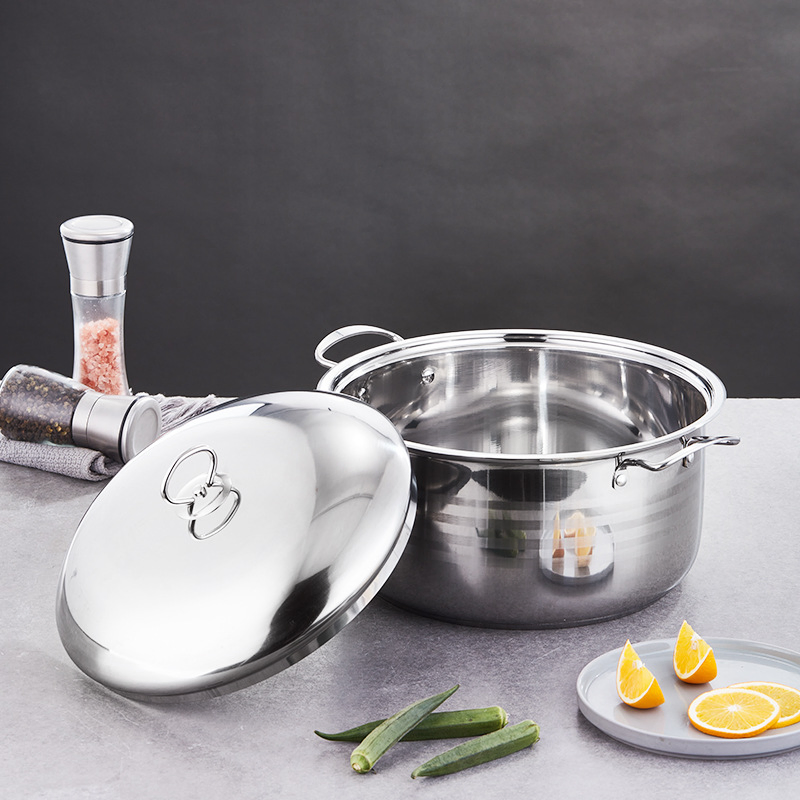 High Quality Heavy Thick Stainless Steel Stock Pot 6PCS 3 Sets Soup Stock Pots Soup Pot Stainless Steel Stock Pot for Soup Cookware Soup Pot Wholesale Price