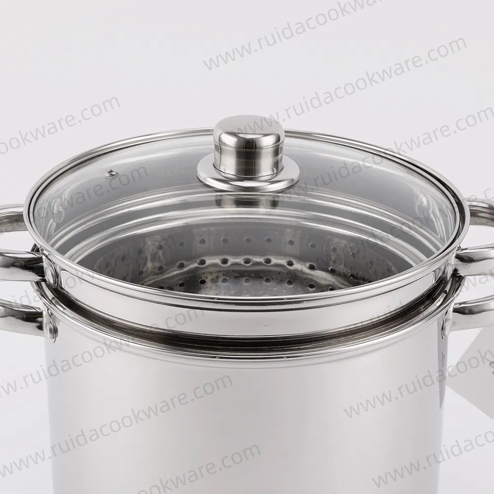 Good Quality Kitchenware Stockpot with Stainless Steel Colander Basket