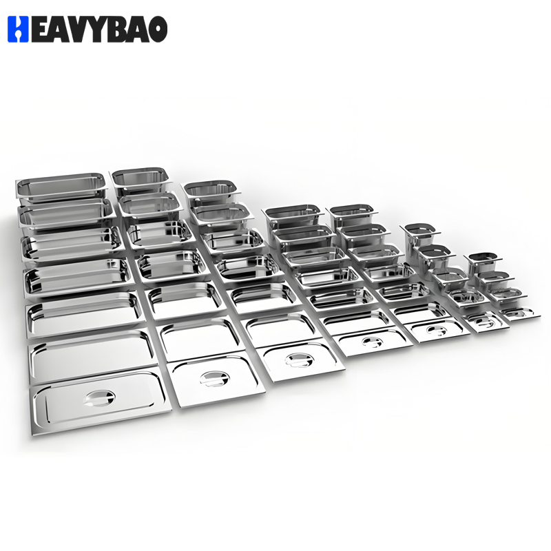 Heavybao Stainless Steel Gn1/1 Gastronorm Pan Commercial Kitchenware Buffet Food Container