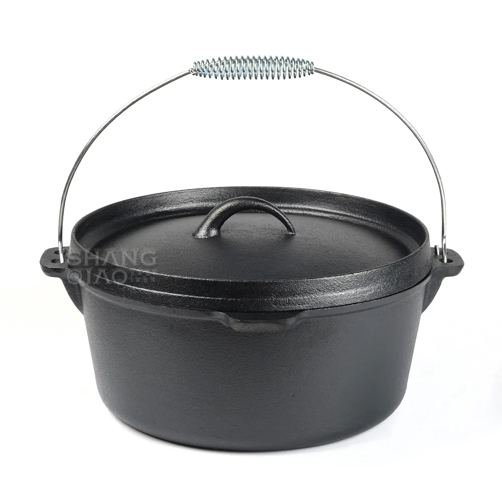 Wholesale Heavy Duty Outdoor Black Camping Pot Dutch Oven Cast Iron Cookware Dutch Oven