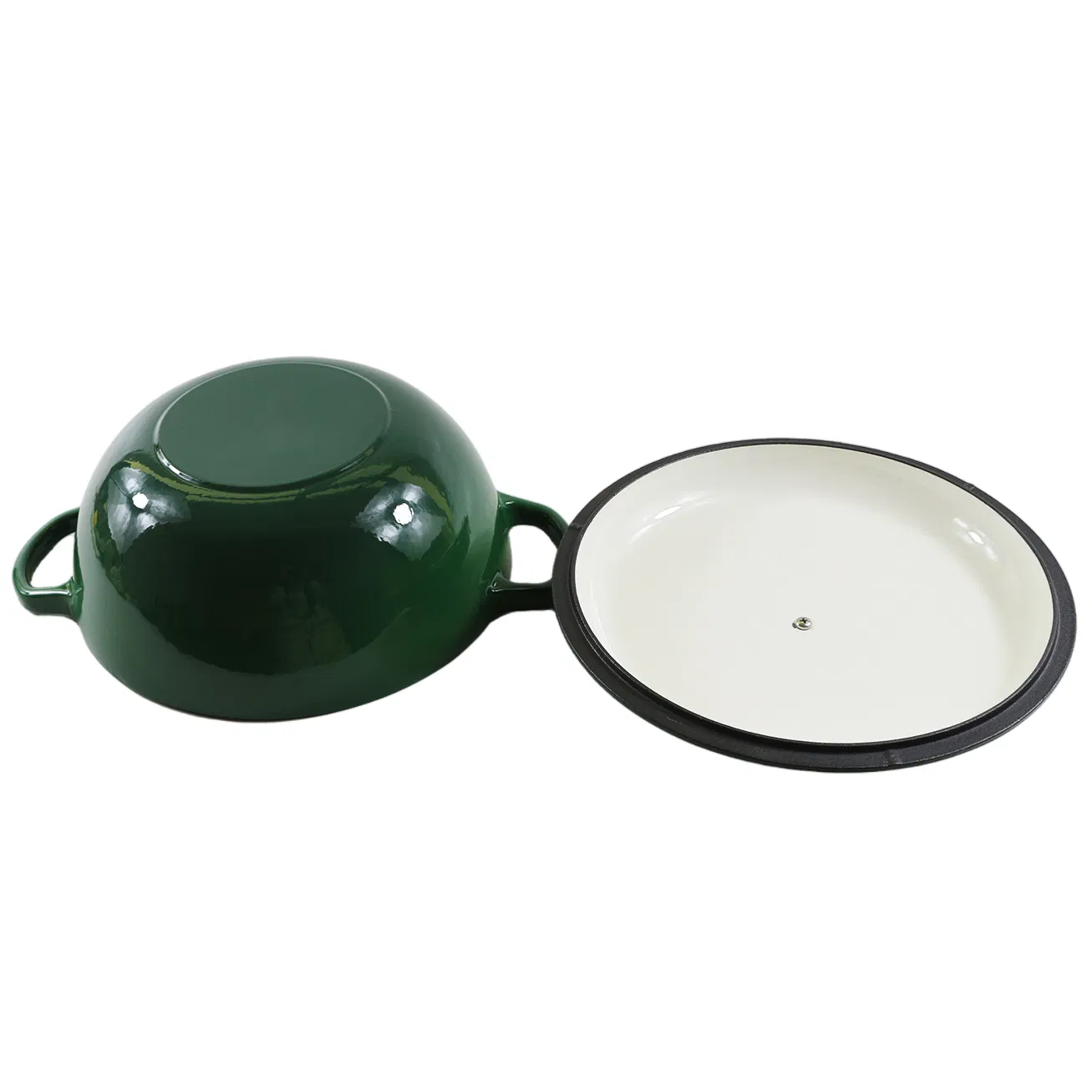 Enameled Cast Iron Dutch Oven with Stainless Steel Knob and Dual Handles for Slow Cooking Dutch Oven