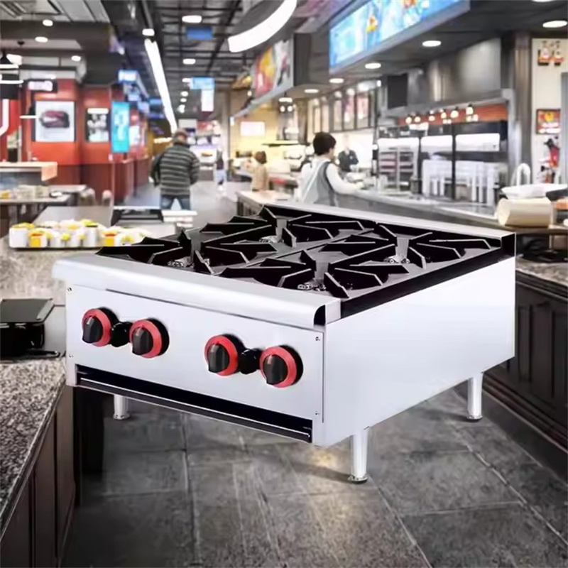 Professional Commercial Kitchen Portable Stainless Steel LPG Best Energy Efficient Burner Gas Stove for Restaurant and Home