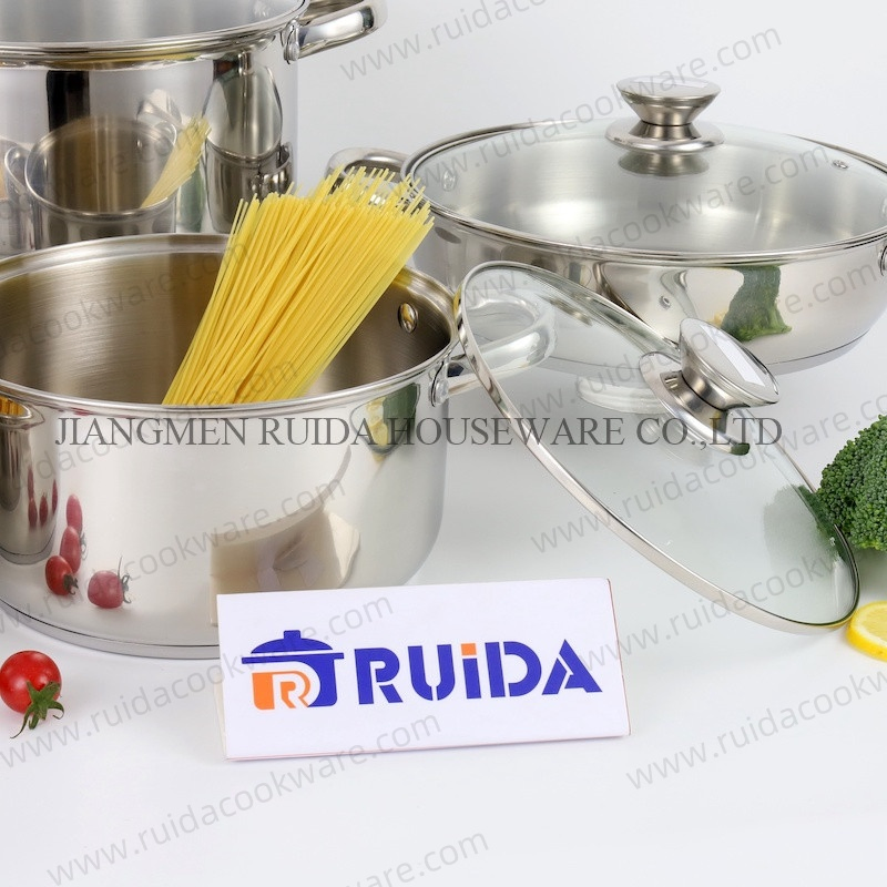 Custom Couscous Pot Kitchen Steamer 10PCS Stainless Steel Cookware Set