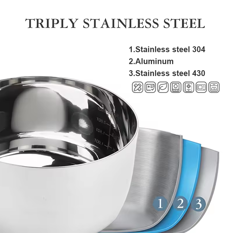 Tianxing Heavy Duty Tri Ply Stainless Steel Cookware Sets Non Stick Gold Handle Cooking Soup &amp; Stock Pots and Pans