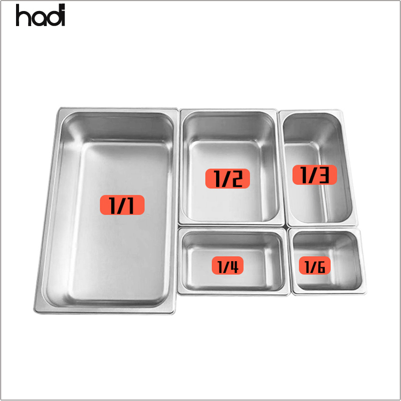 Hadi Kitchen Equipment Philippines Stainless Steel Gn Pan Commercial Gn Chafing Pans Professional Pans for Restaurant Kitchens with Cover