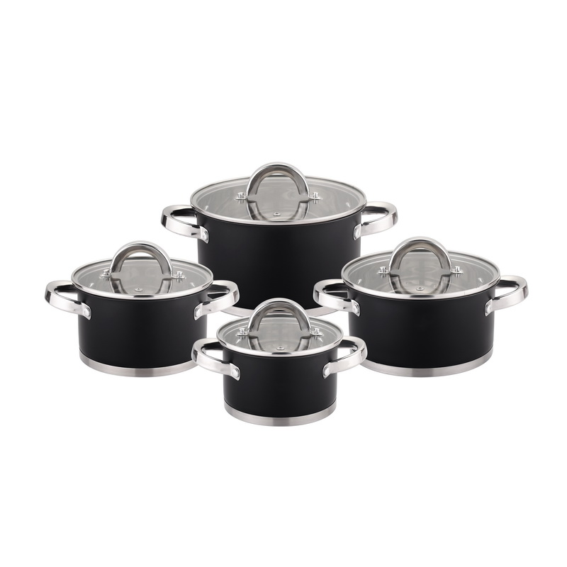 Lightweight Induction Popular Colorful 8 PCS Stainless Steel Cookware Set