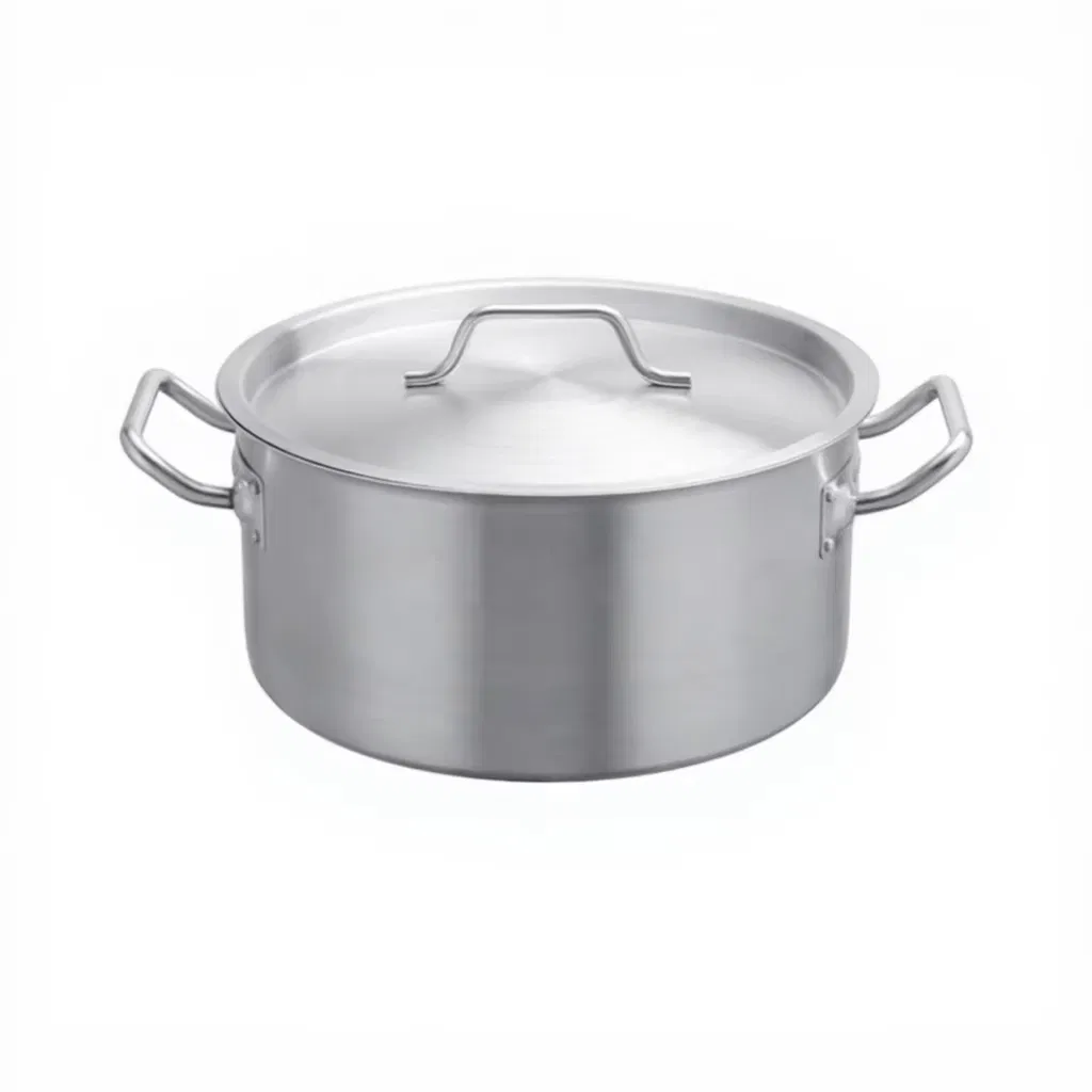 Heavy-Duty Stainless Steel Stock Pot Ceramic Lid Gas Popular Cookware Equipment