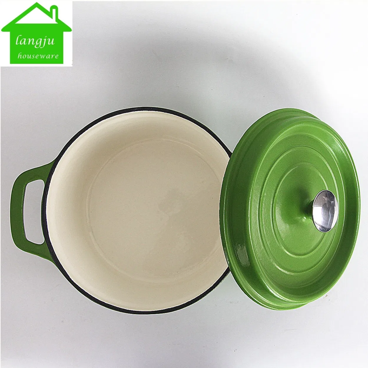 Green Color Cast Iron Dutch Oven