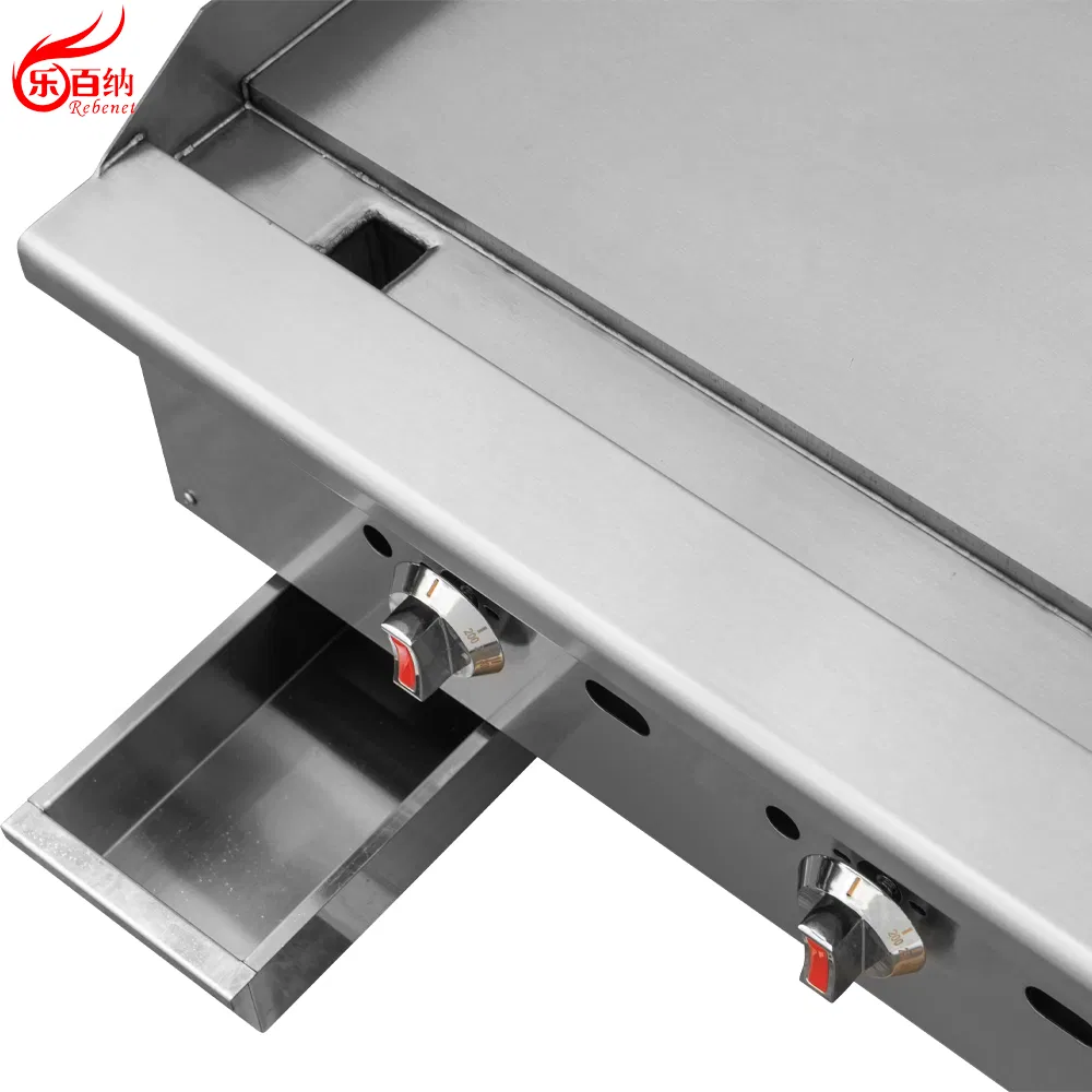 3 Burner Restaurant Catering Equipment Stainless Steel Commercial Countertop 36 Inch Gas Flat Top Griddle BBQ Grill for Burger with Heavy Duty Plate (EGG36S)