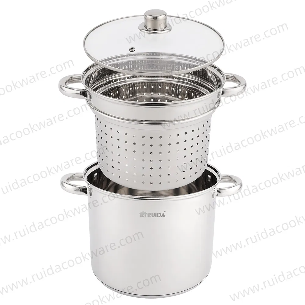 Good Quality Kitchenware Stockpot with Stainless Steel Colander Basket
