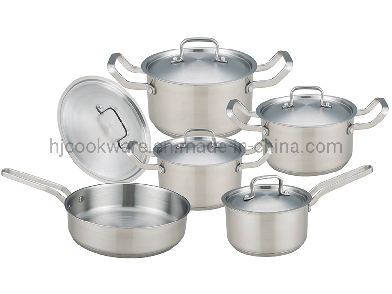 Best Quality Professional 6/10PCS Stainless Steel Cookware with Wire Handle