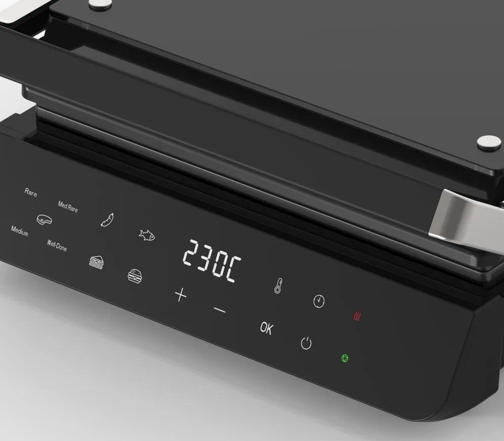 Electric Press Grill Panni Maker 4 Slices 180 Open