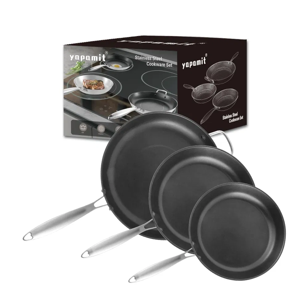 Wholesale 32 Cm Stainless Steel Non Stick Commercial Kitchenware Frying Pan