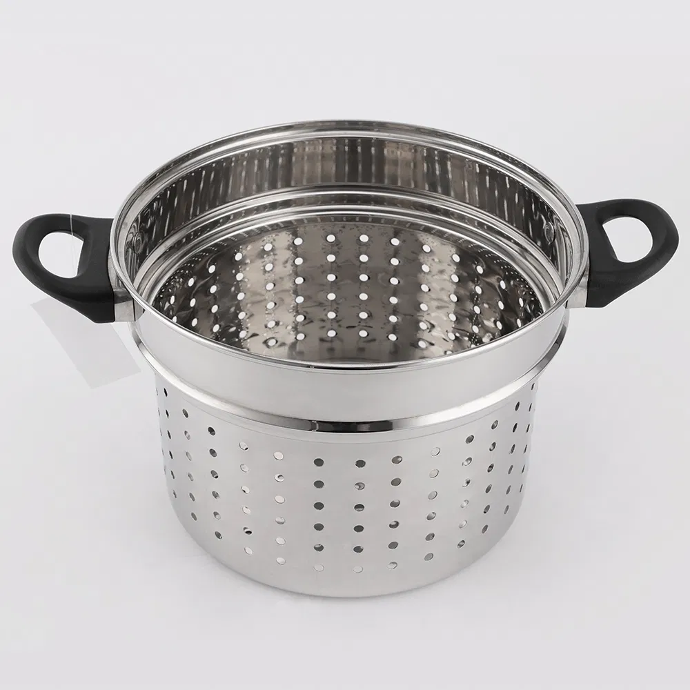 Bakelite Handle 3PCS Stainless Steel Cookware Set with Steamer